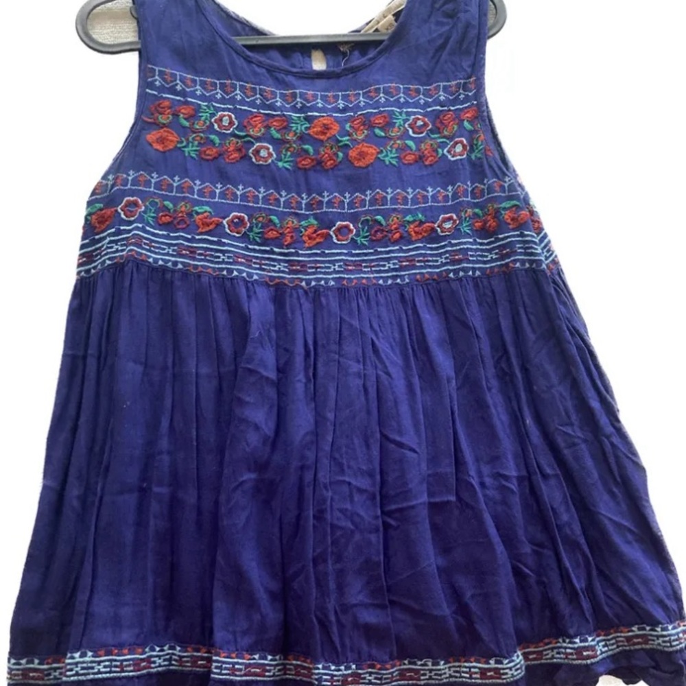 Embroidered Sleeveless Shirt by Chelsea & Violet